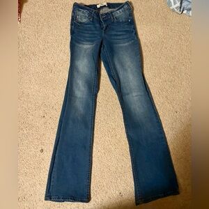 YMI Dark Blue Flared Jeans - Subtle Fade